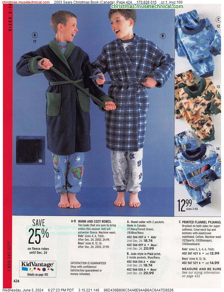 2003 Sears Christmas Book (Canada), Page 424