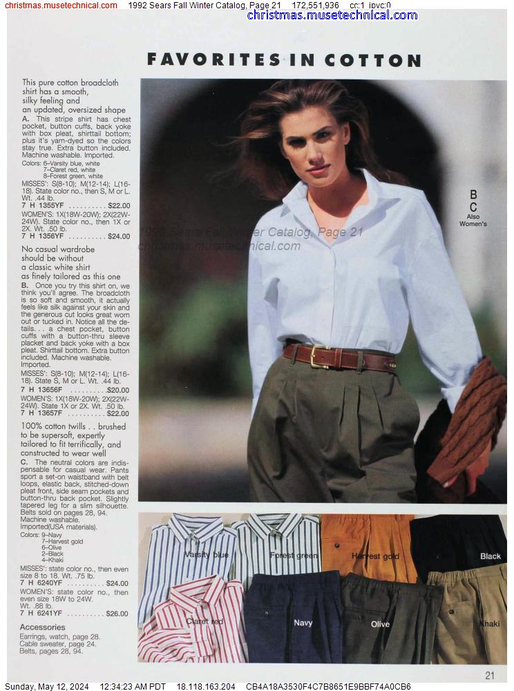 1992 Sears Fall Winter Catalog, Page 21