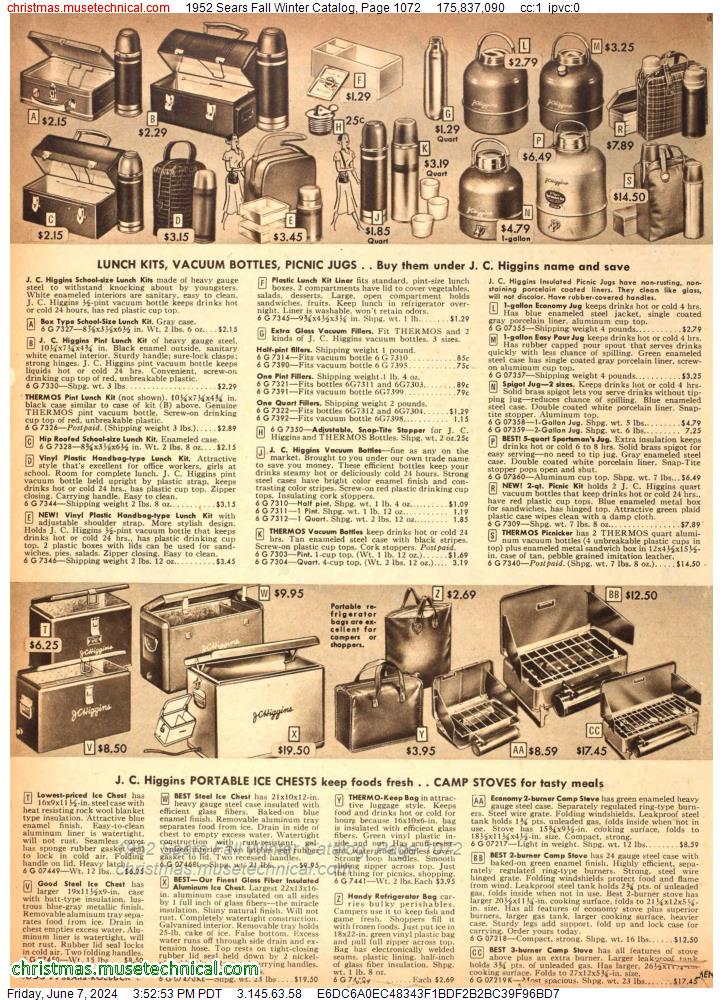 1952 Sears Fall Winter Catalog, Page 1072