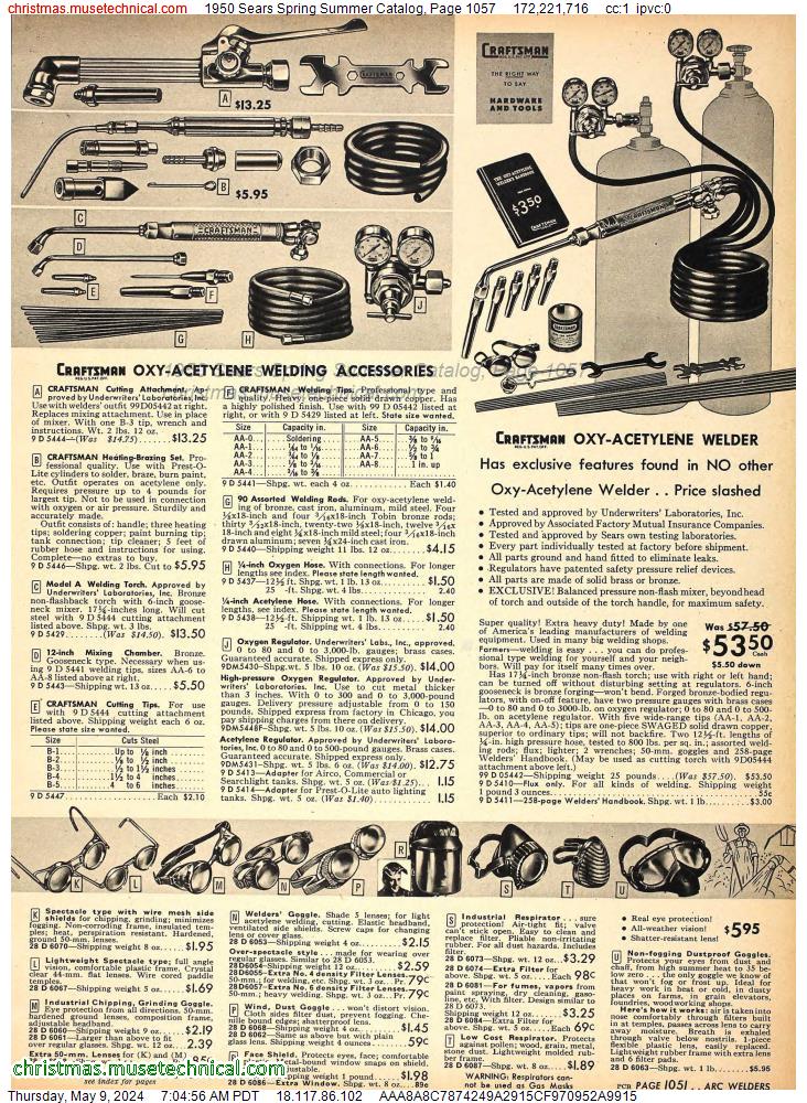 1950 Sears Spring Summer Catalog, Page 1057