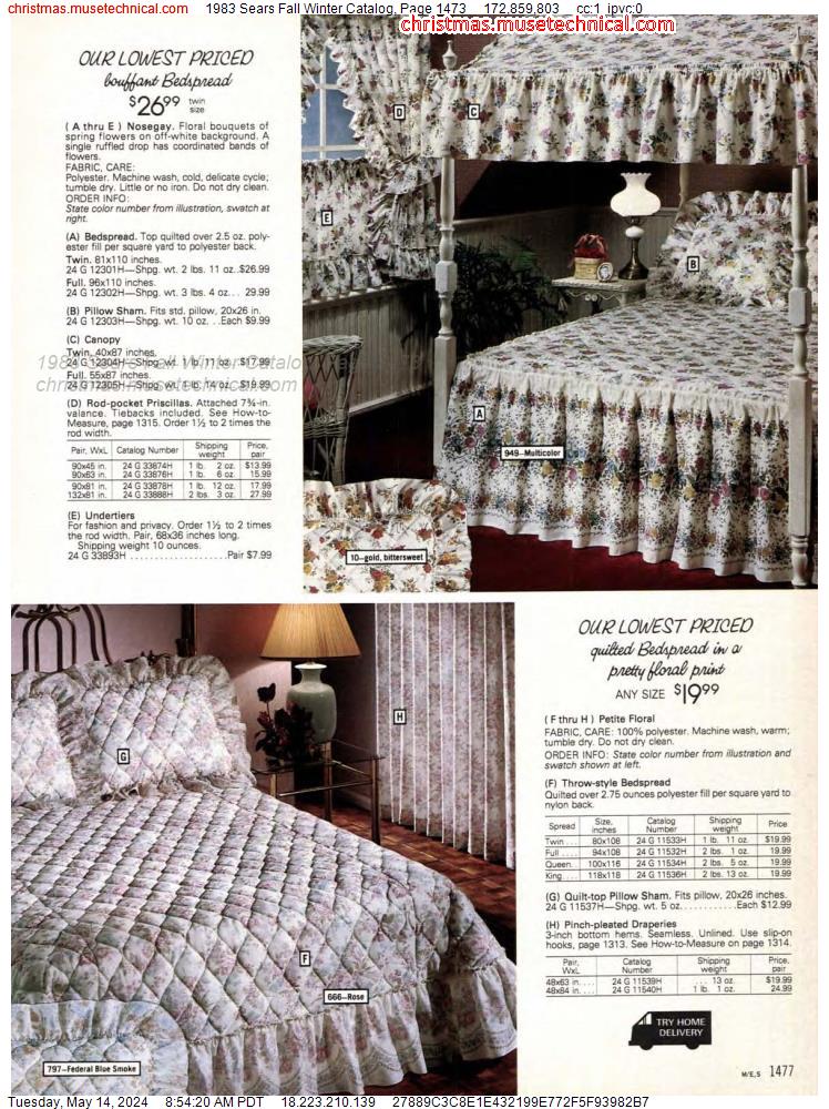 1983 Sears Fall Winter Catalog, Page 1473