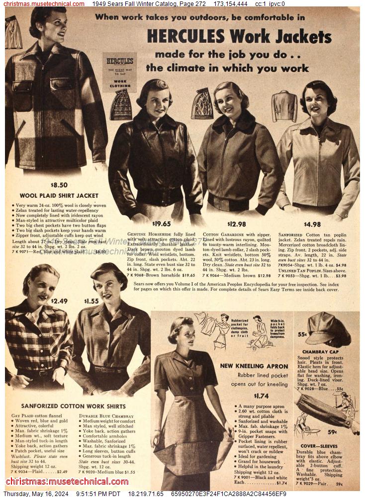 1949 Sears Fall Winter Catalog, Page 272