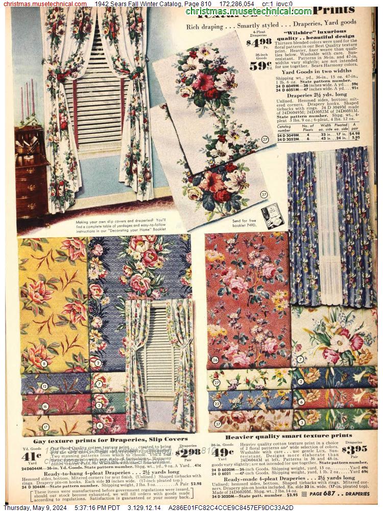 1942 Sears Fall Winter Catalog, Page 810