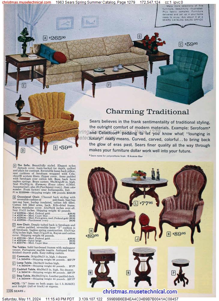 1963 Sears Spring Summer Catalog, Page 1279