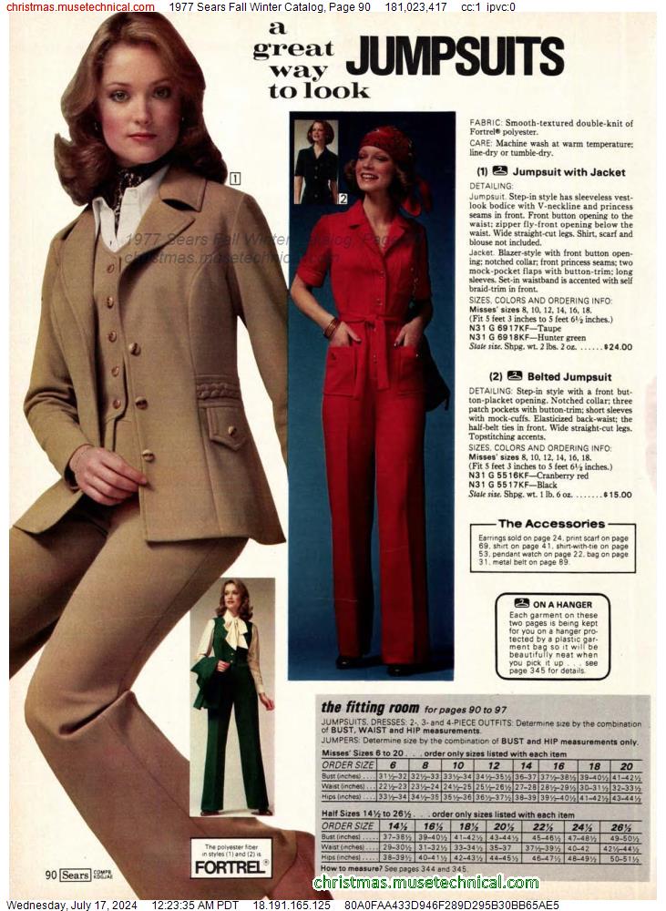 1977 Sears Fall Winter Catalog, Page 90