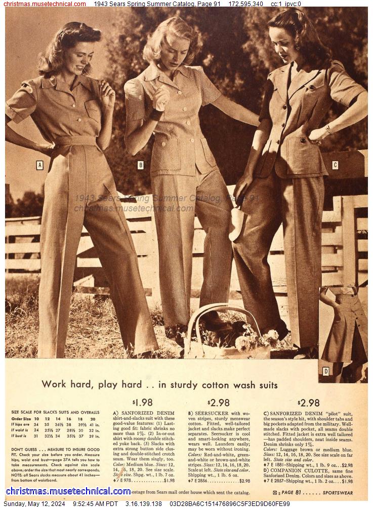 1943 Sears Spring Summer Catalog, Page 91
