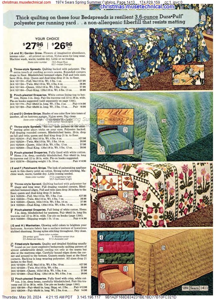 1974 Sears Spring Summer Catalog, Page 1413