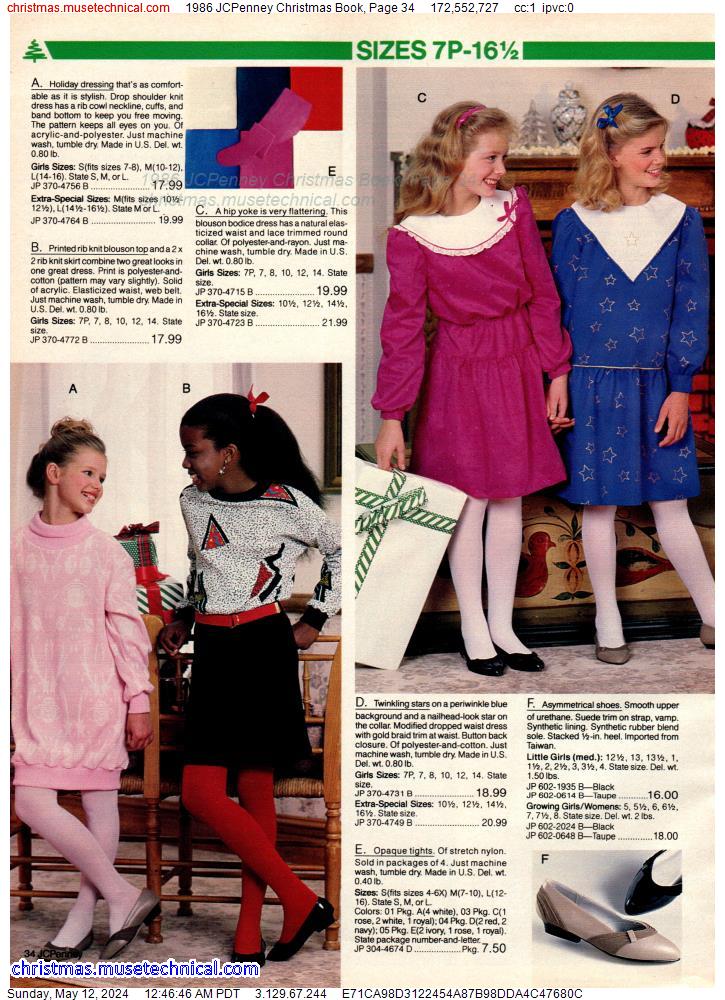1986 JCPenney Christmas Book, Page 34