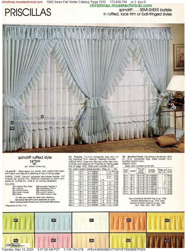 1982 Sears Fall Winter Catalog, Page 1532