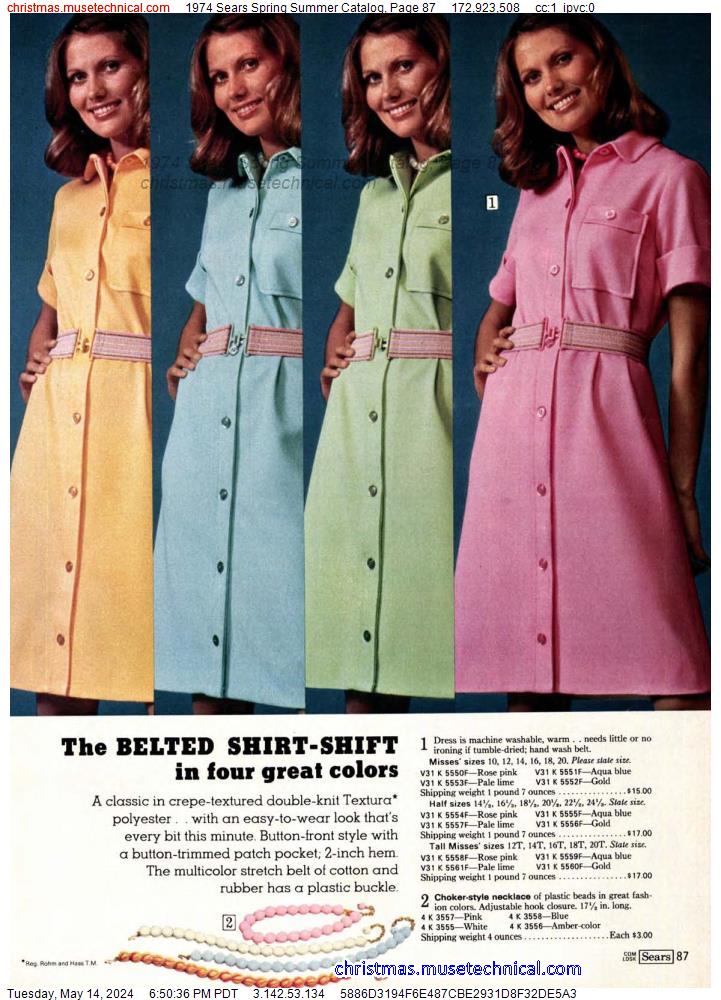 1974 Sears Spring Summer Catalog, Page 87