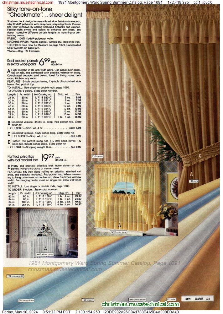 1981 Montgomery Ward Spring Summer Catalog, Page 1091