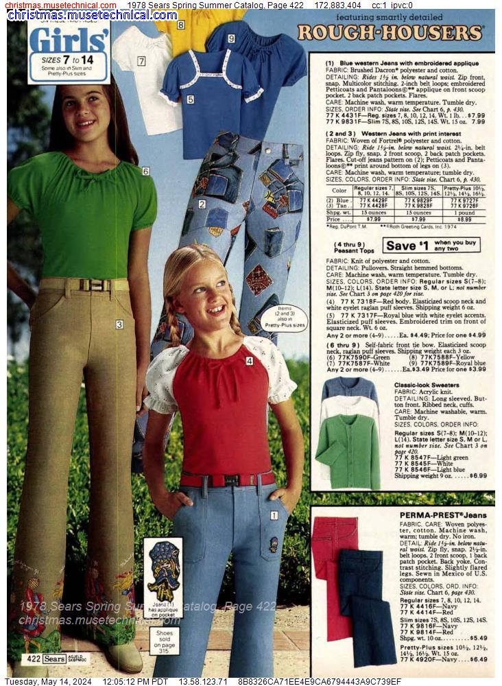1978 Sears Spring Summer Catalog, Page 422