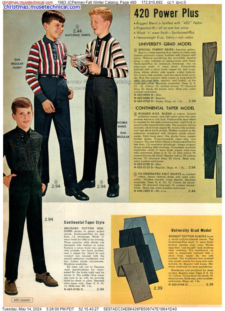 1963 JCPenney Fall Winter Catalog, Page 480