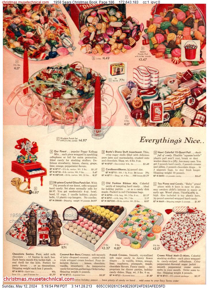 1958 Sears Christmas Book, Page 186