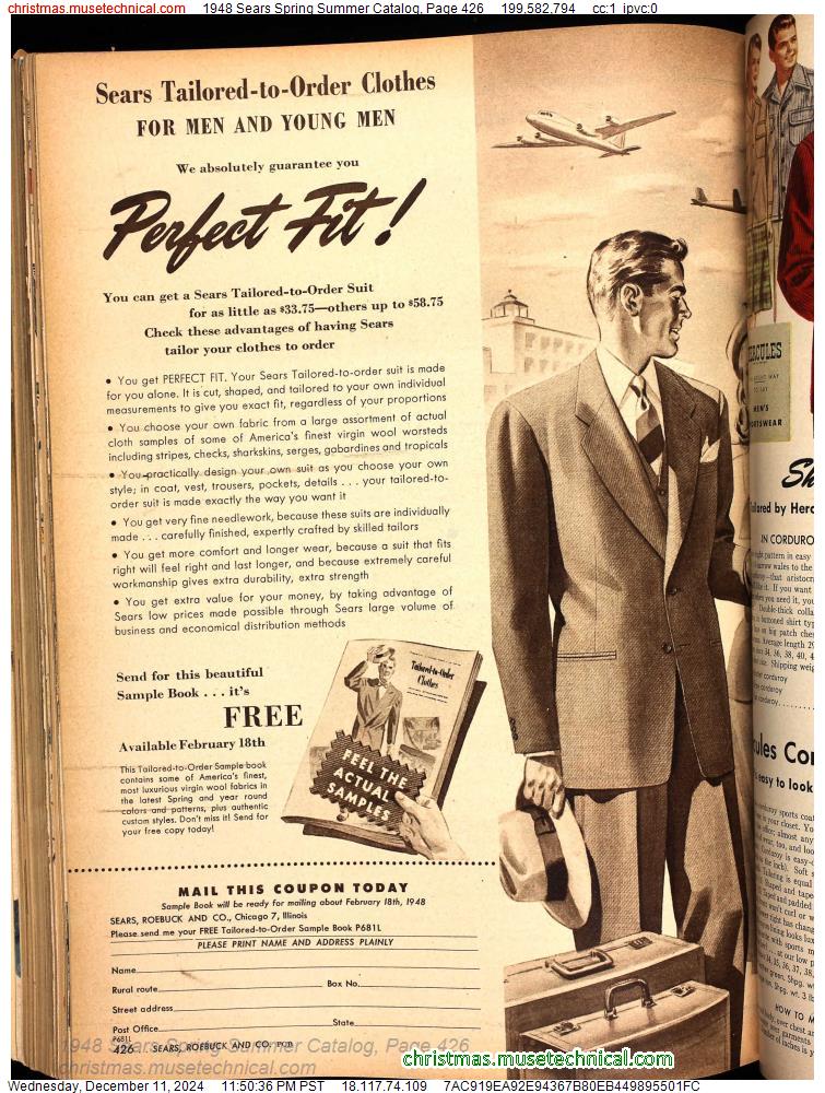 1948 Sears Spring Summer Catalog, Page 426