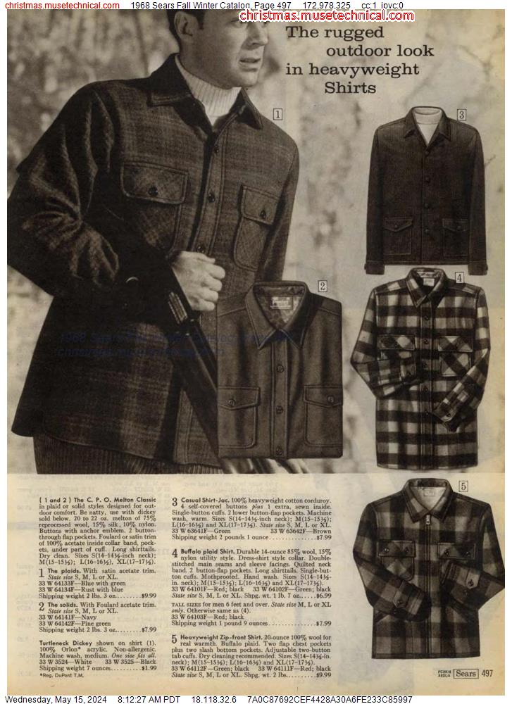 1968 Sears Fall Winter Catalog, Page 497