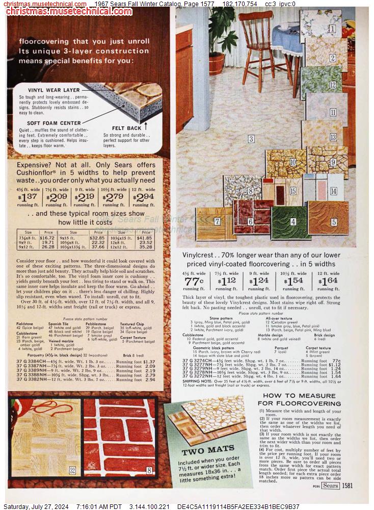 1967 Sears Fall Winter Catalog, Page 1577