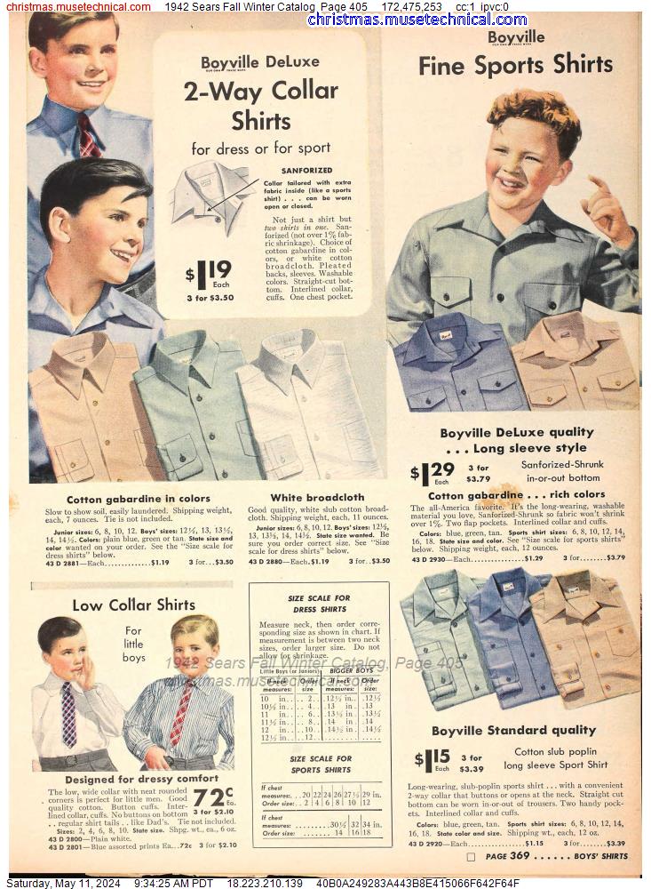 1942 Sears Fall Winter Catalog, Page 405