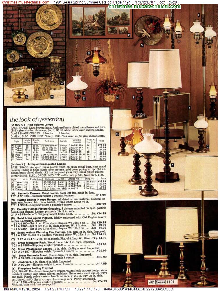 1981 Sears Spring Summer Catalog, Page 1191