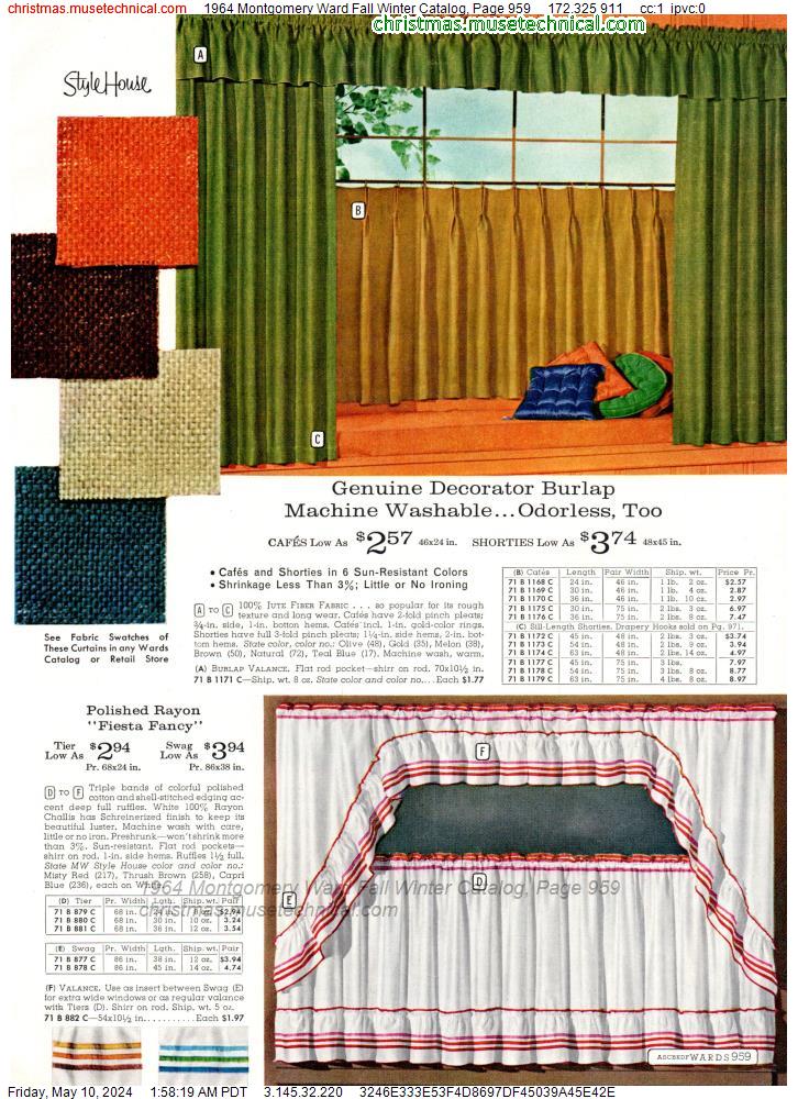 1964 Montgomery Ward Fall Winter Catalog, Page 959