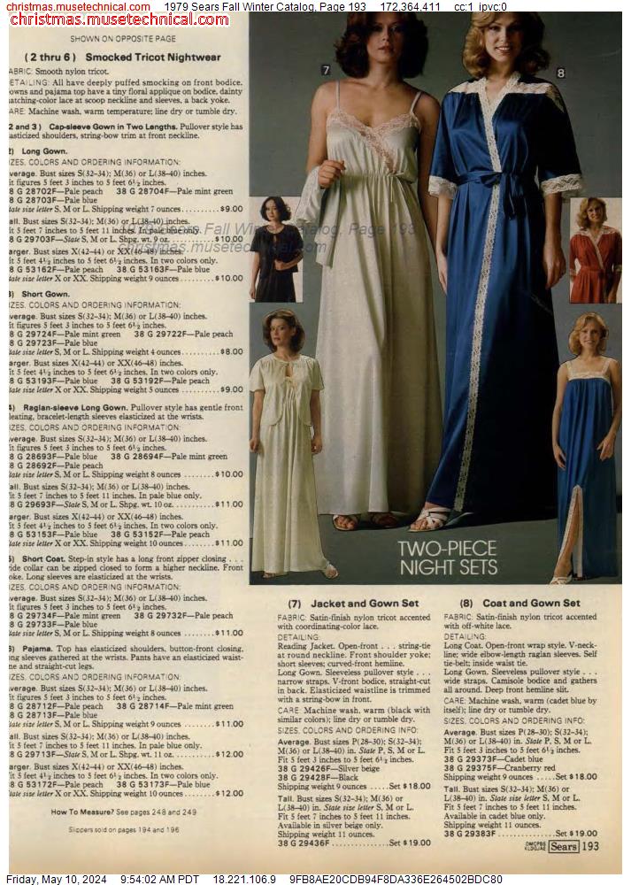 1979 Sears Fall Winter Catalog, Page 193