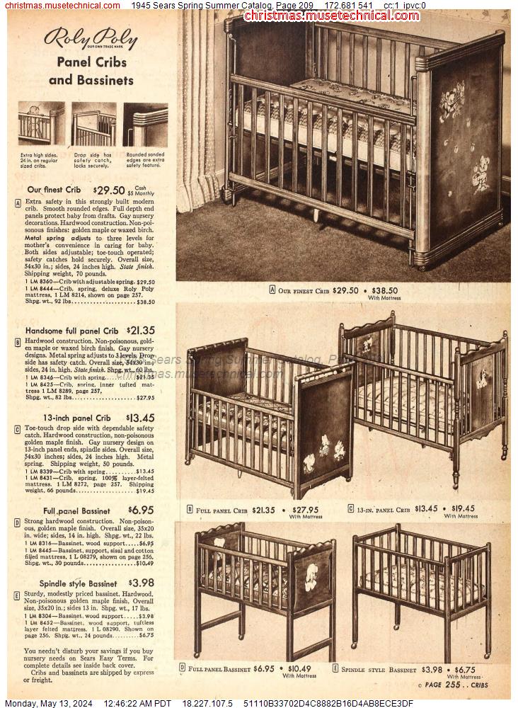 1945 Sears Spring Summer Catalog, Page 209