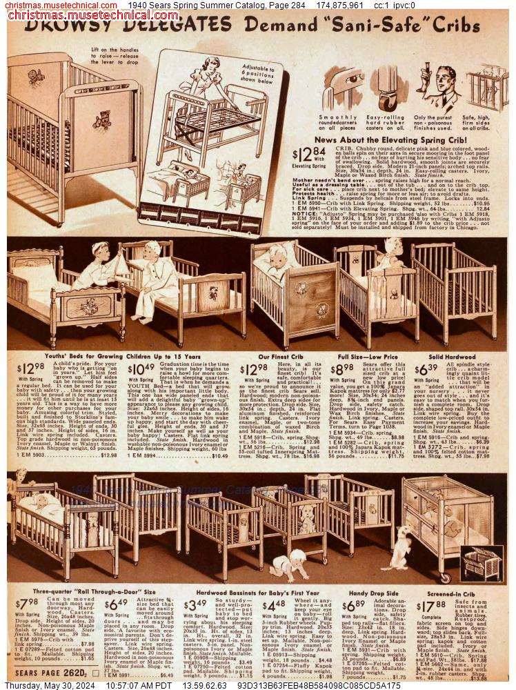1940 Sears Spring Summer Catalog, Page 284