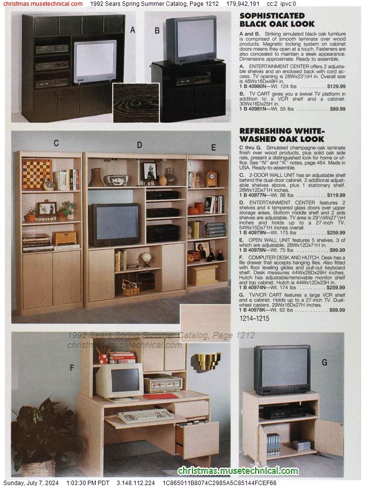 1992 Sears Spring Summer Catalog, Page 1212