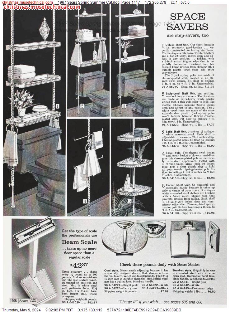 1967 Sears Spring Summer Catalog, Page 1417