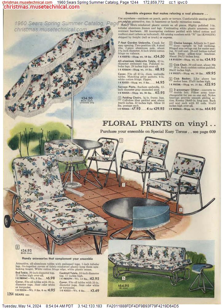 1960 Sears Spring Summer Catalog, Page 1244