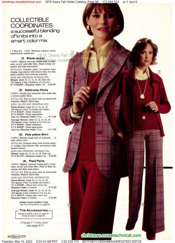 1976 Sears Fall Winter Catalog, Page 68