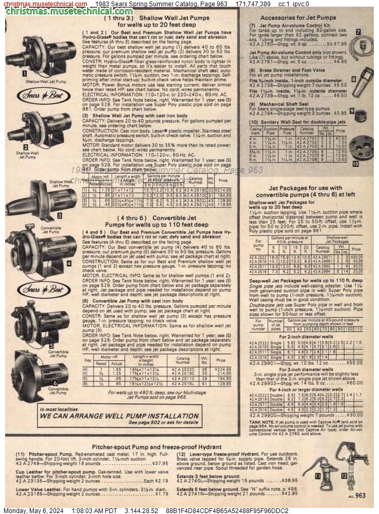 1983 Sears Spring Summer Catalog, Page 963