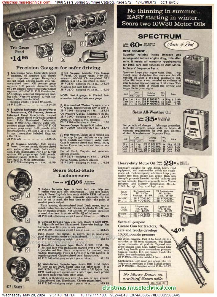 1968 Sears Spring Summer Catalog, Page 572