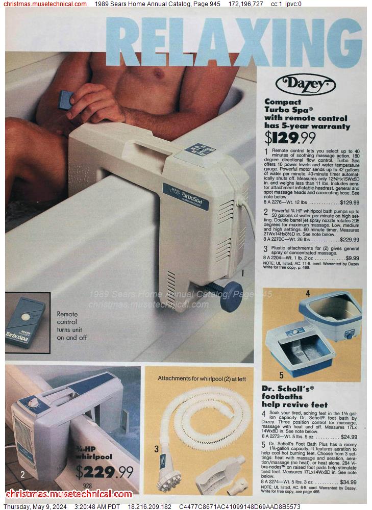 1989 Sears Home Annual Catalog, Page 945
