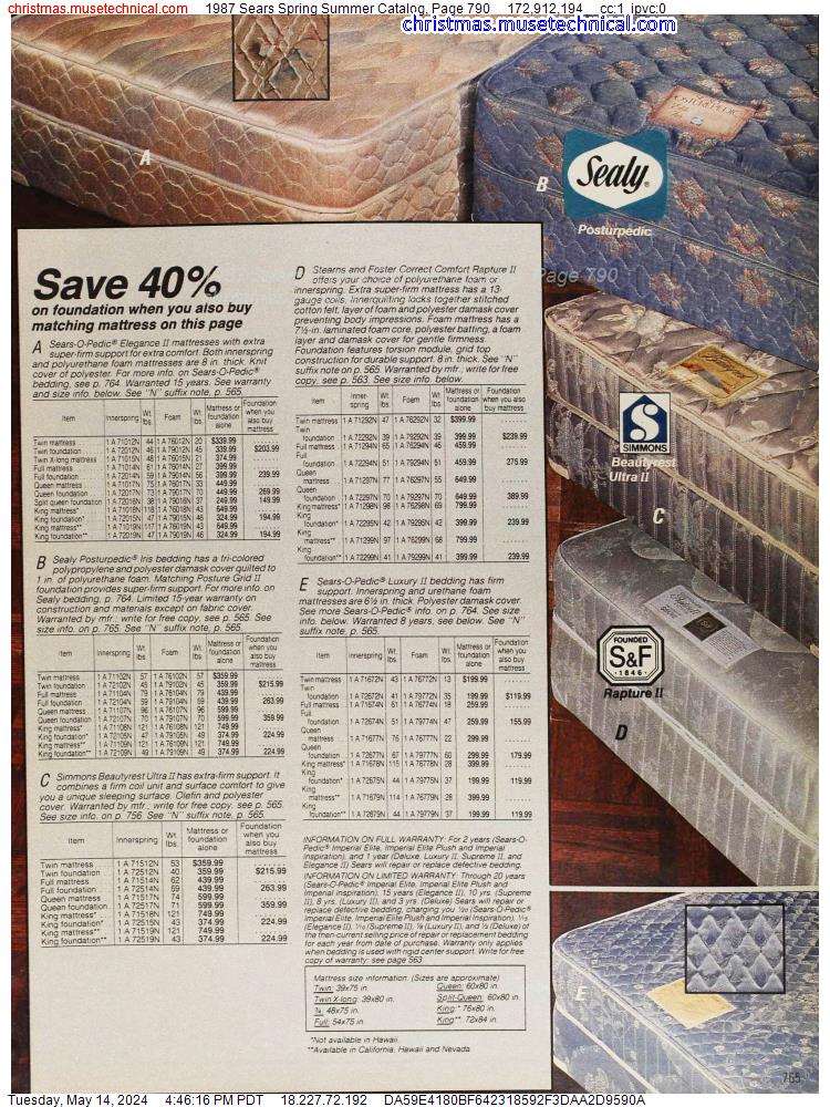 1987 Sears Spring Summer Catalog, Page 790