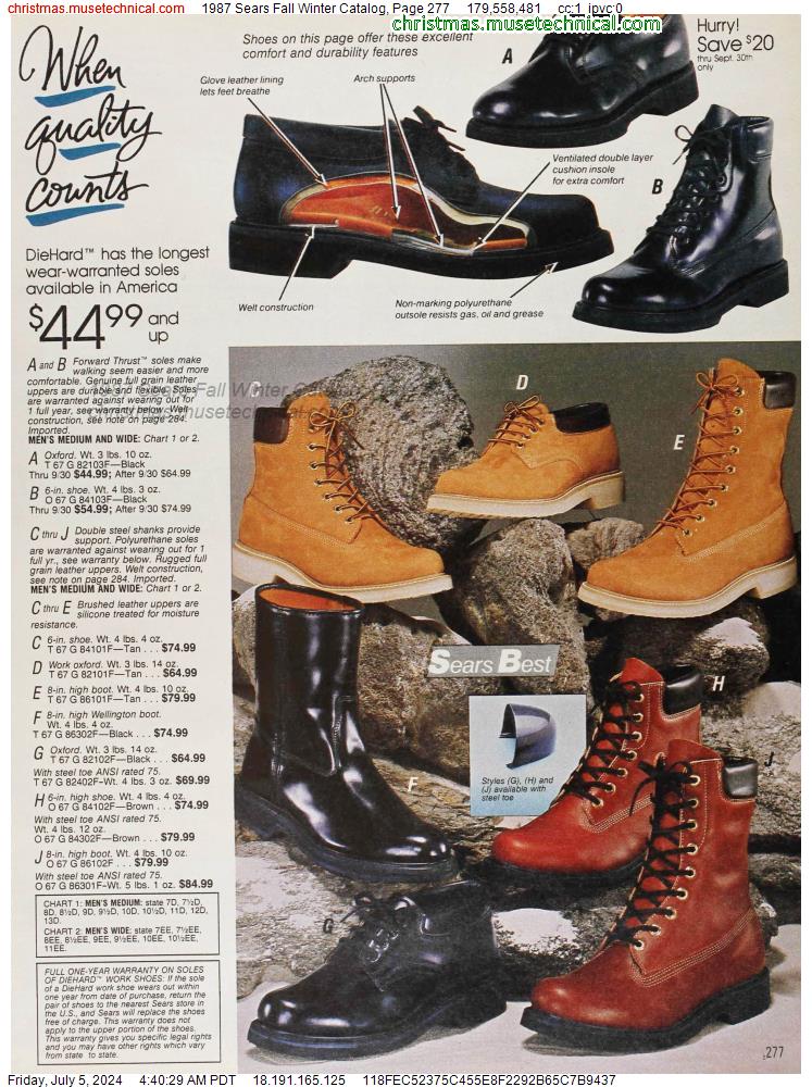 1987 Sears Fall Winter Catalog, Page 277