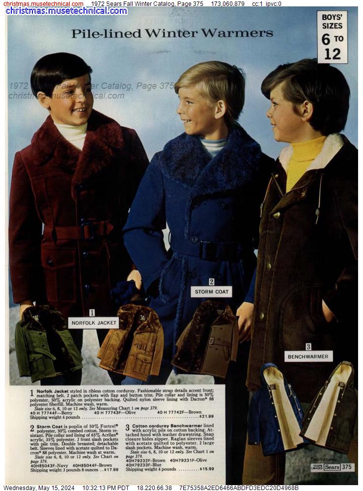 1972 Sears Fall Winter Catalog, Page 375