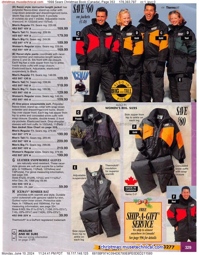 1998 Sears Christmas Book (Canada), Page 353