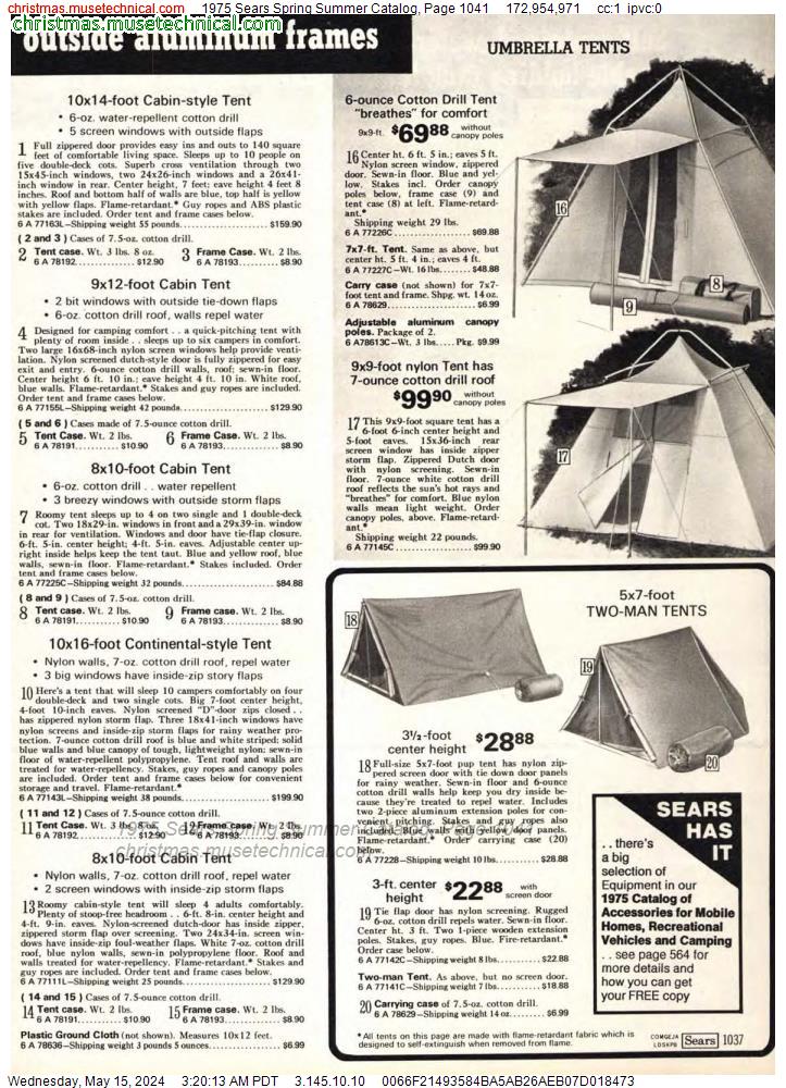 1975 Sears Spring Summer Catalog, Page 1041