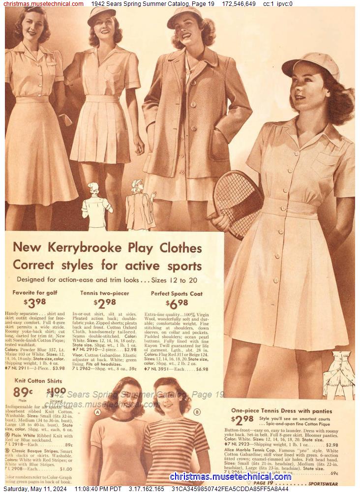 1942 Sears Spring Summer Catalog, Page 19