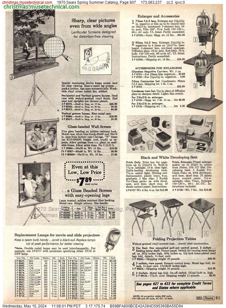 1970 Sears Spring Summer Catalog, Page 807