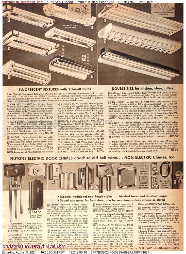 1955 Sears Spring Summer Catalog, Page 1066
