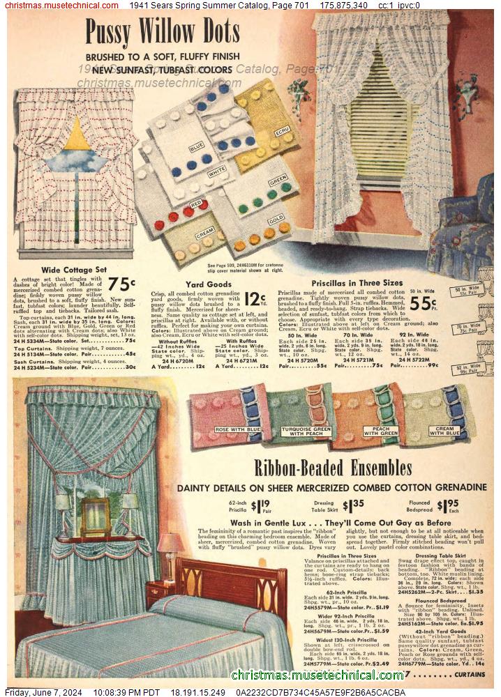 1941 Sears Spring Summer Catalog, Page 701