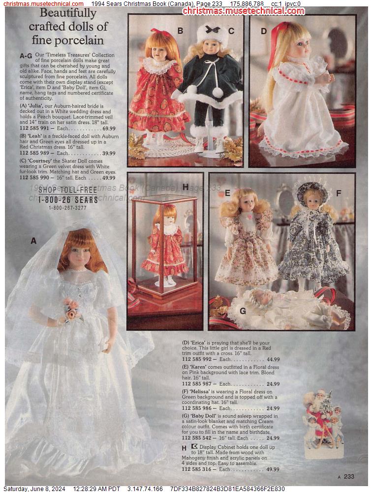 1994 Sears Christmas Book (Canada), Page 233