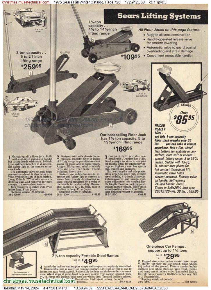 1975 Sears Fall Winter Catalog, Page 720