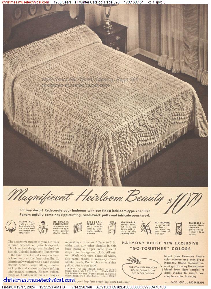 1950 Sears Fall Winter Catalog, Page 596
