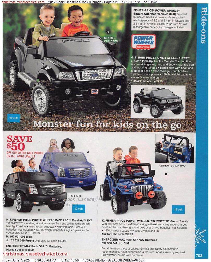 2012 Sears Christmas Book (Canada), Page 731