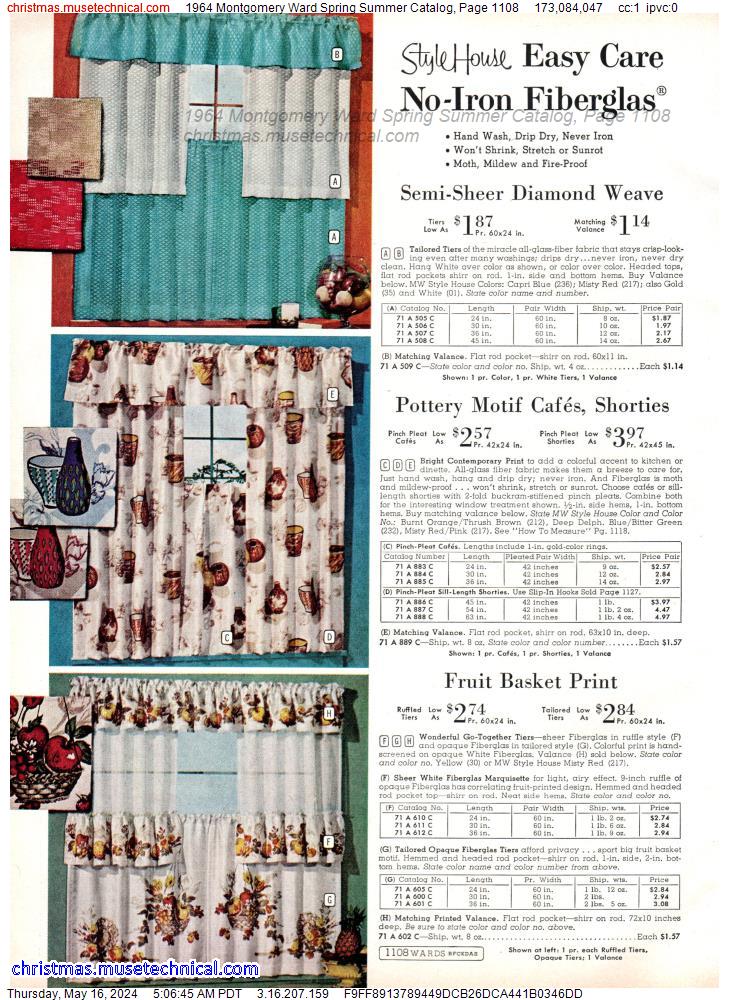 1964 Montgomery Ward Spring Summer Catalog, Page 1108