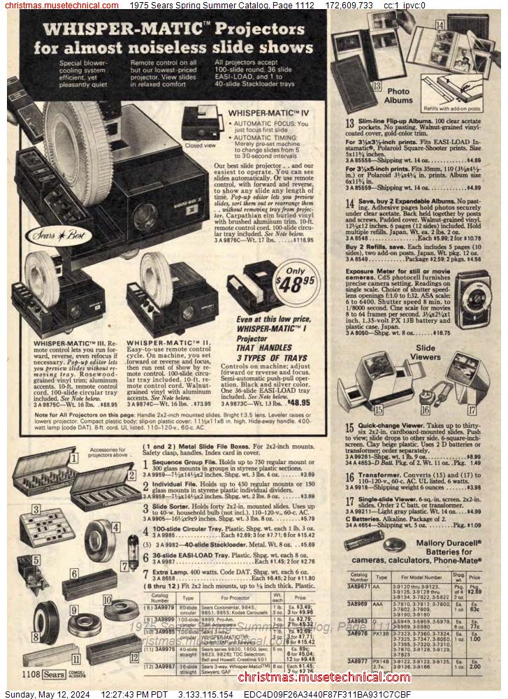 1975 Sears Spring Summer Catalog, Page 1112