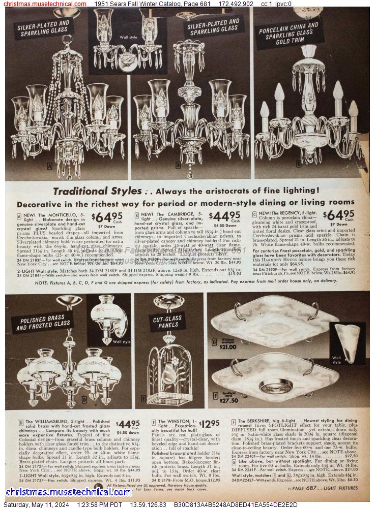 1951 Sears Fall Winter Catalog, Page 681